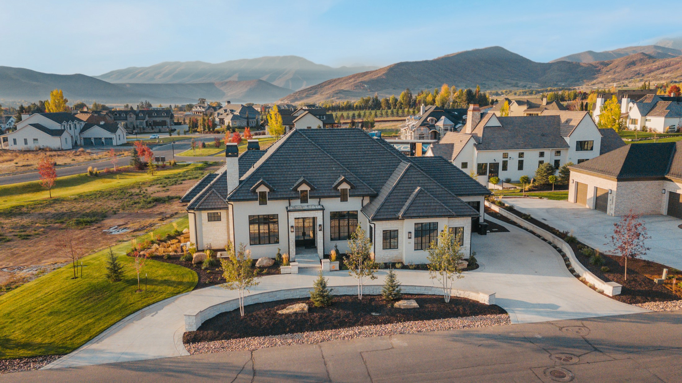 The estate from above, Heber Valley beyond