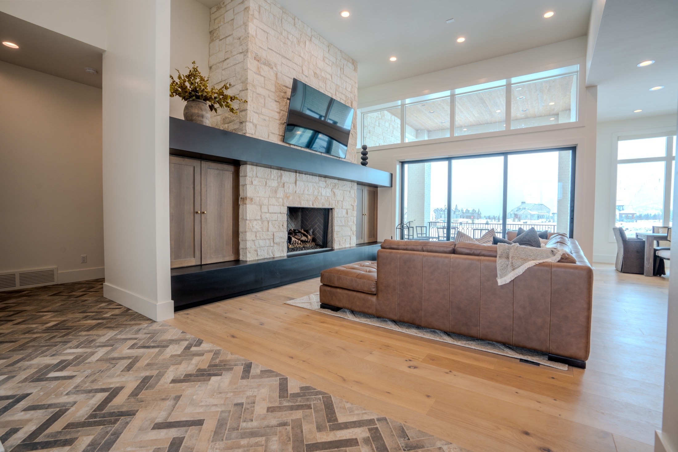 Great room with valley views
