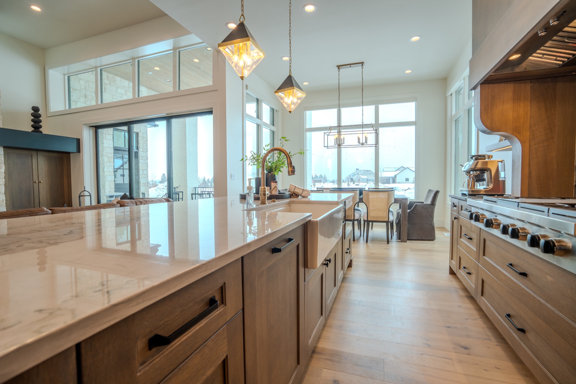 Kitchen and hearth room