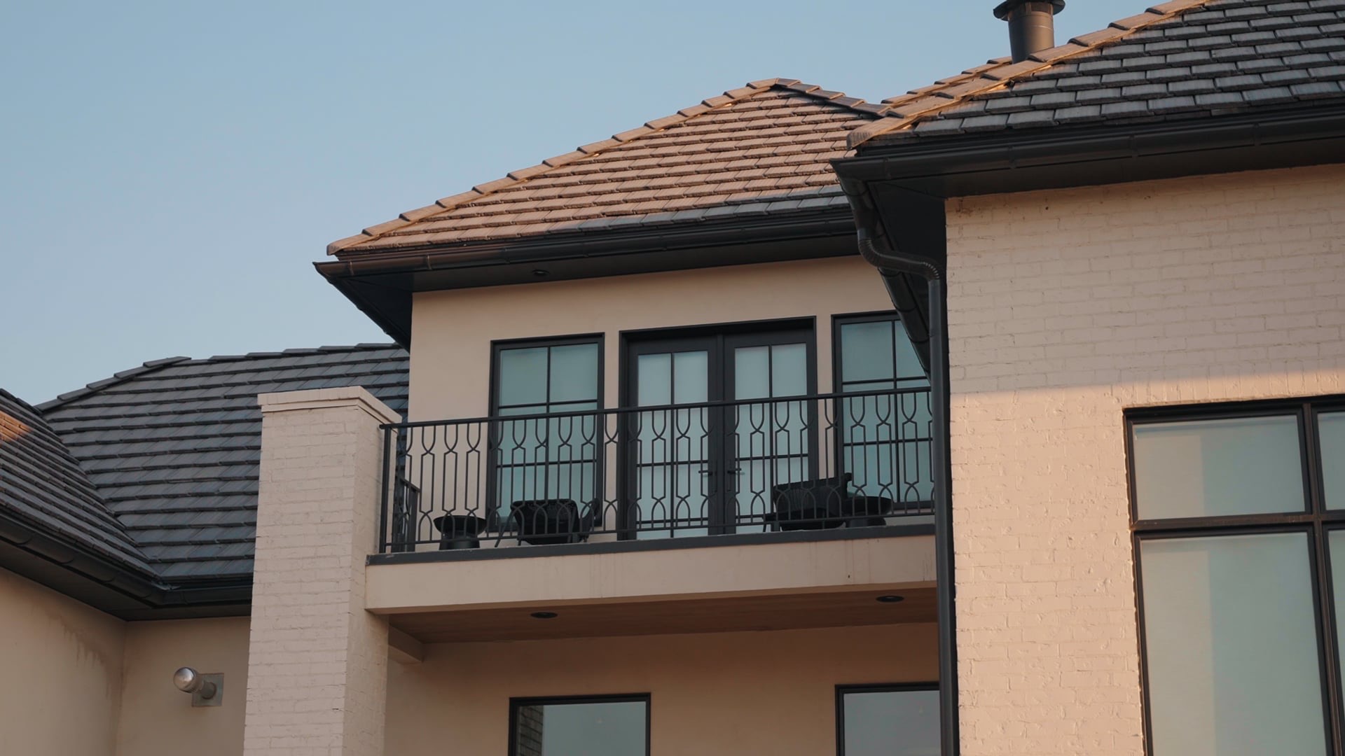 Cascade Parkway film — balcony detail at golden hour