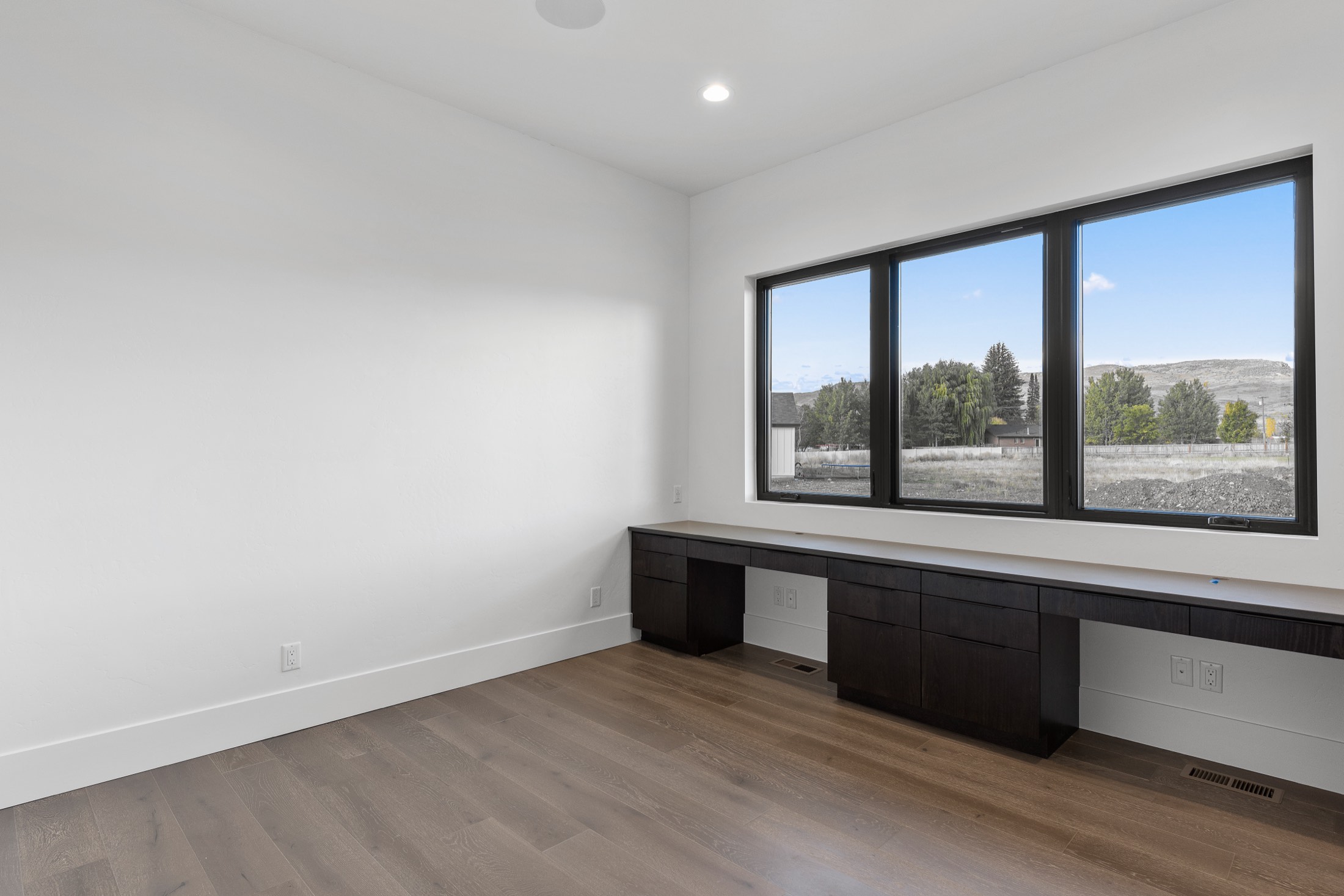 Built-in office with view windows