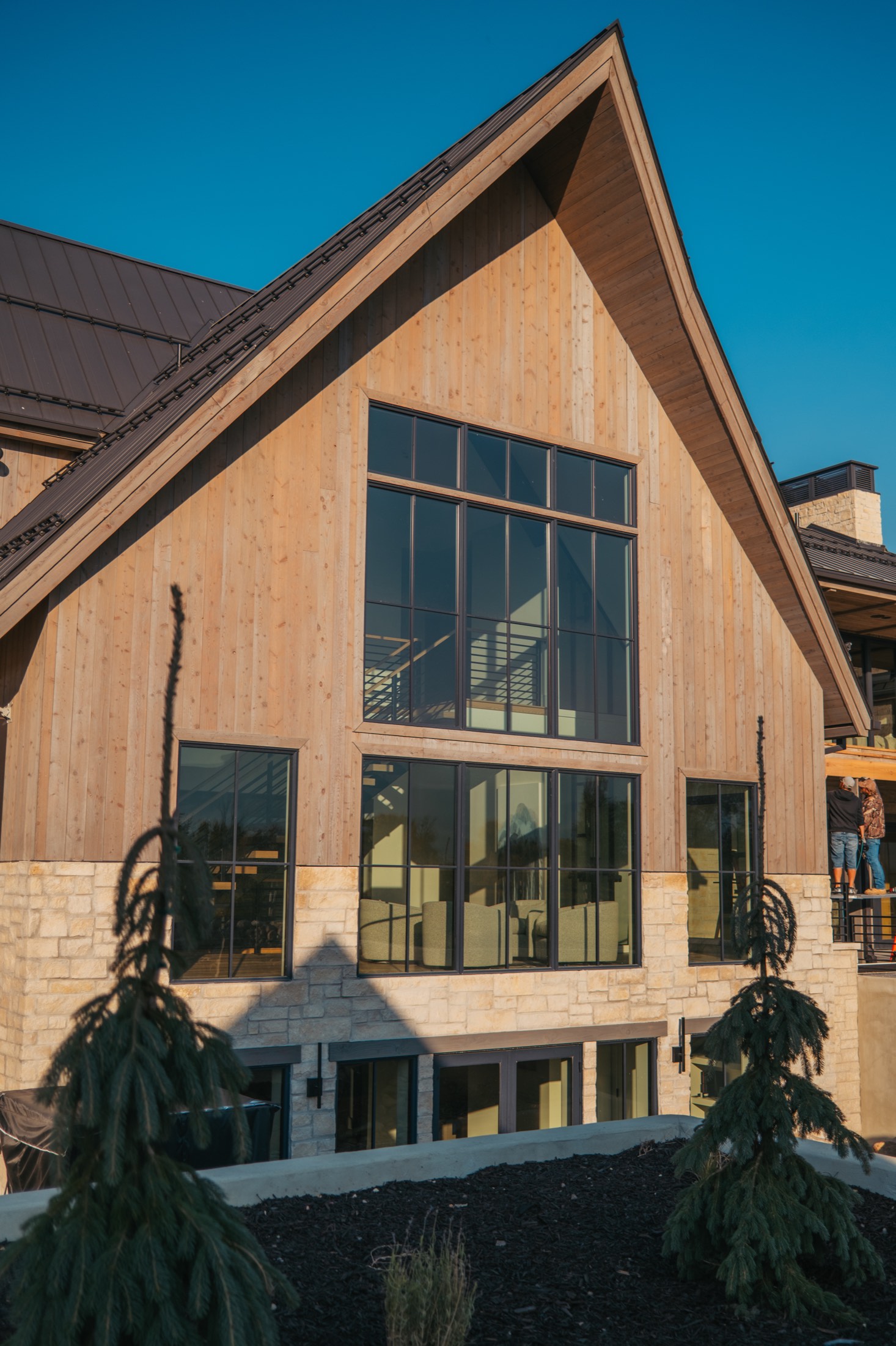Glass gable and timber detail